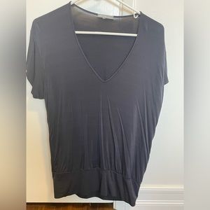 James Perse navy blue flattering blouse
